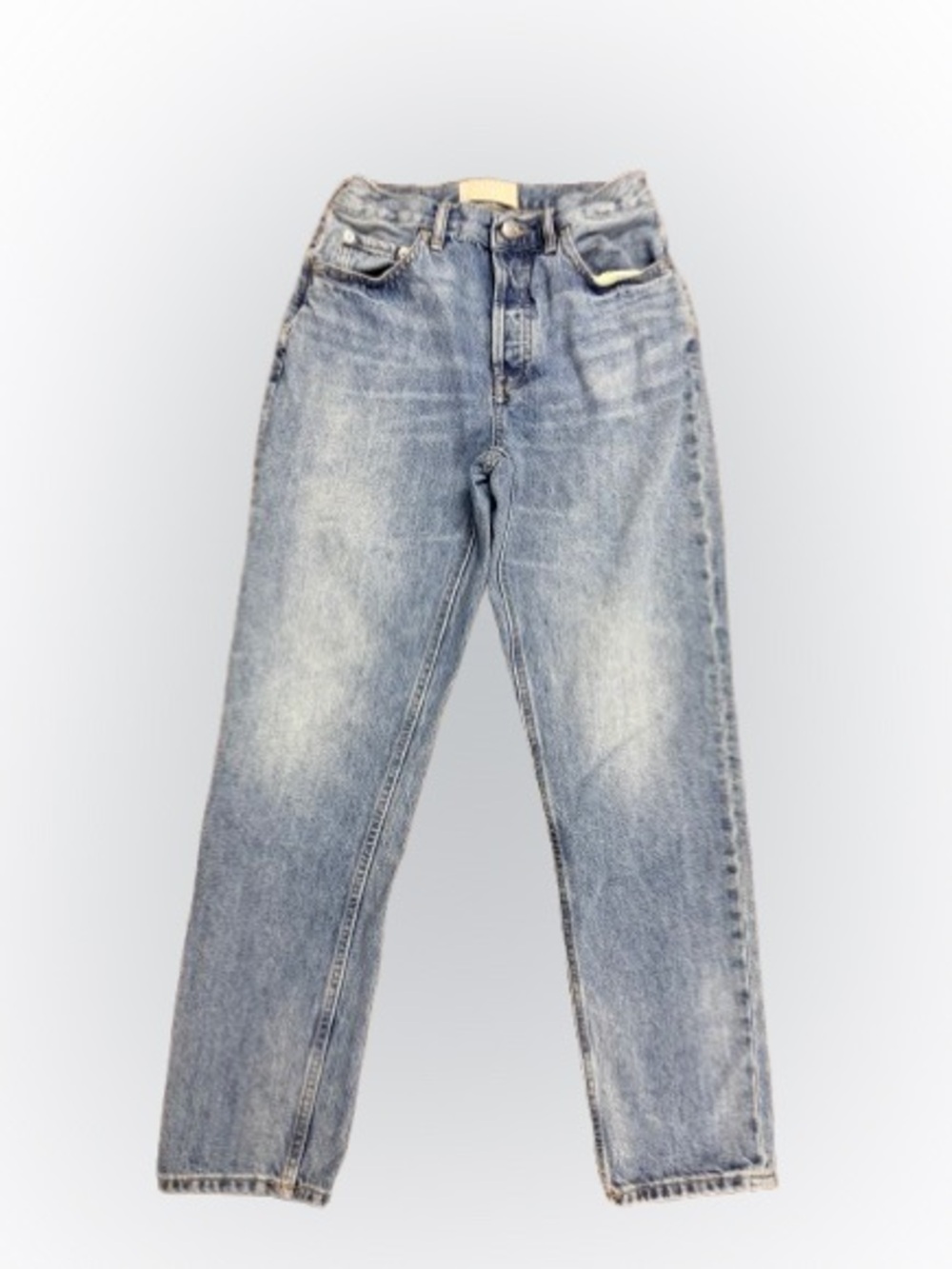 Everlane The 90s Cheeky Jean Light Wash Straight Leg High Rise Size 25 Organic